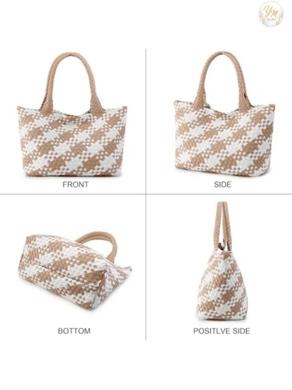 Woven Shoulder Bags for Women, Top Handle Tote Vegan Leather Handbag